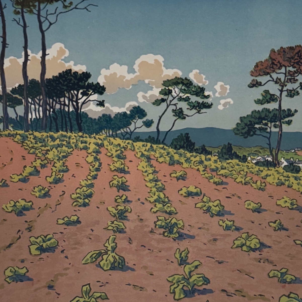 Lithograph By Henri Rivière: Douarnenez As Seen From Le Ris -photo-3