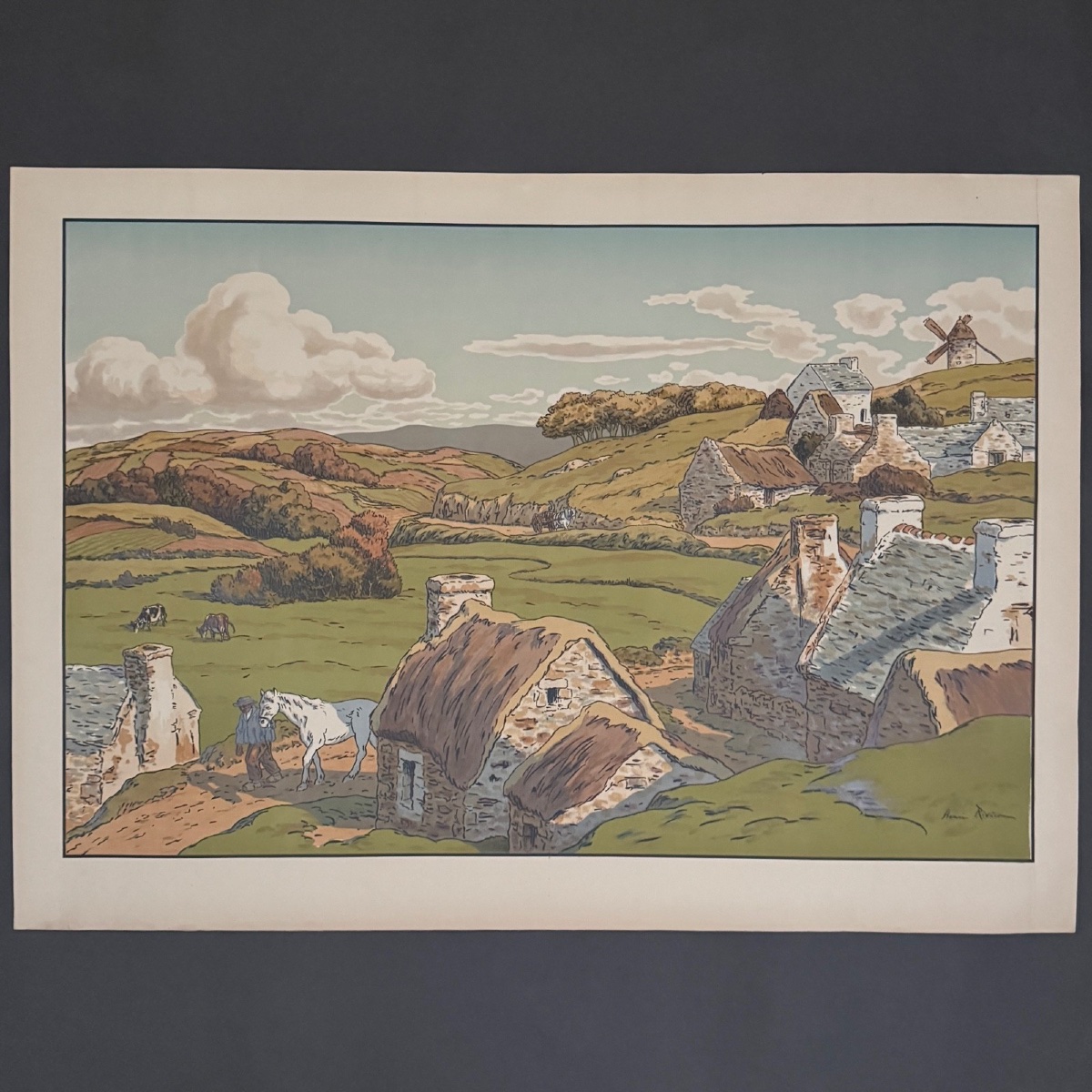 Lithographie par Henri Rivière Les Aspects de la Nature - Le Vallon -photo-2