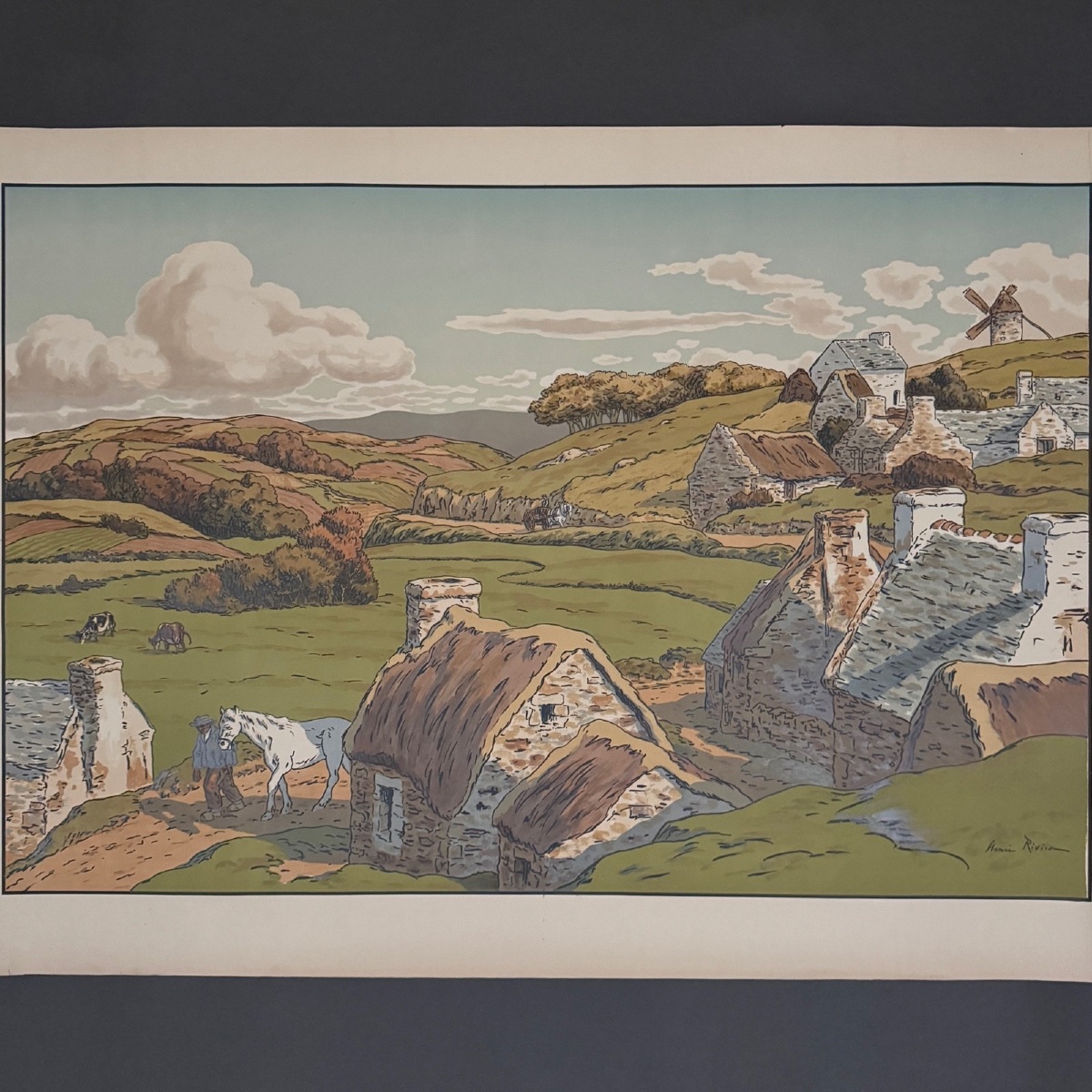 Lithographie par Henri Rivière Les Aspects de la Nature - Le Vallon -photo-3