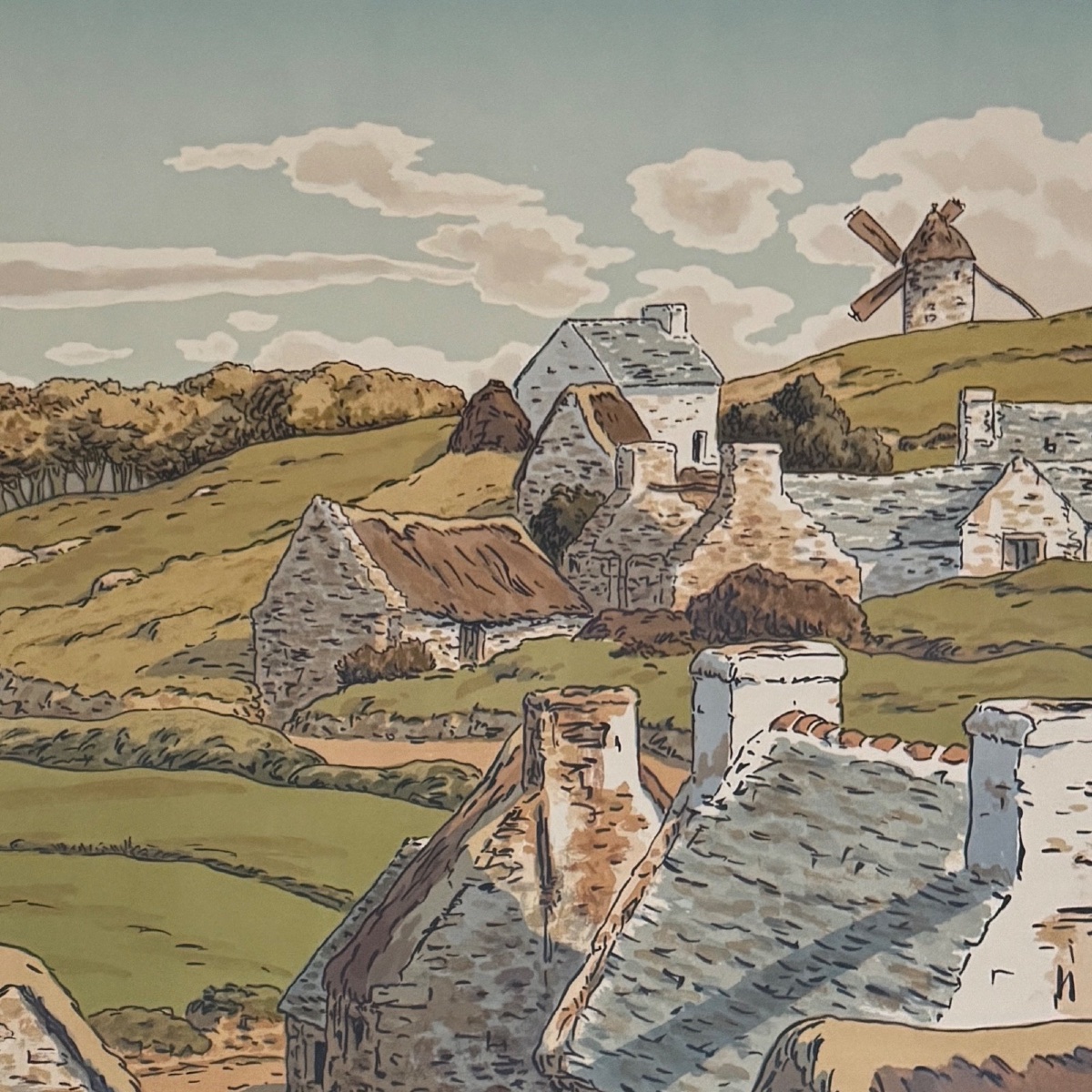 Lithographie par Henri Rivière Les Aspects de la Nature - Le Vallon -photo-3