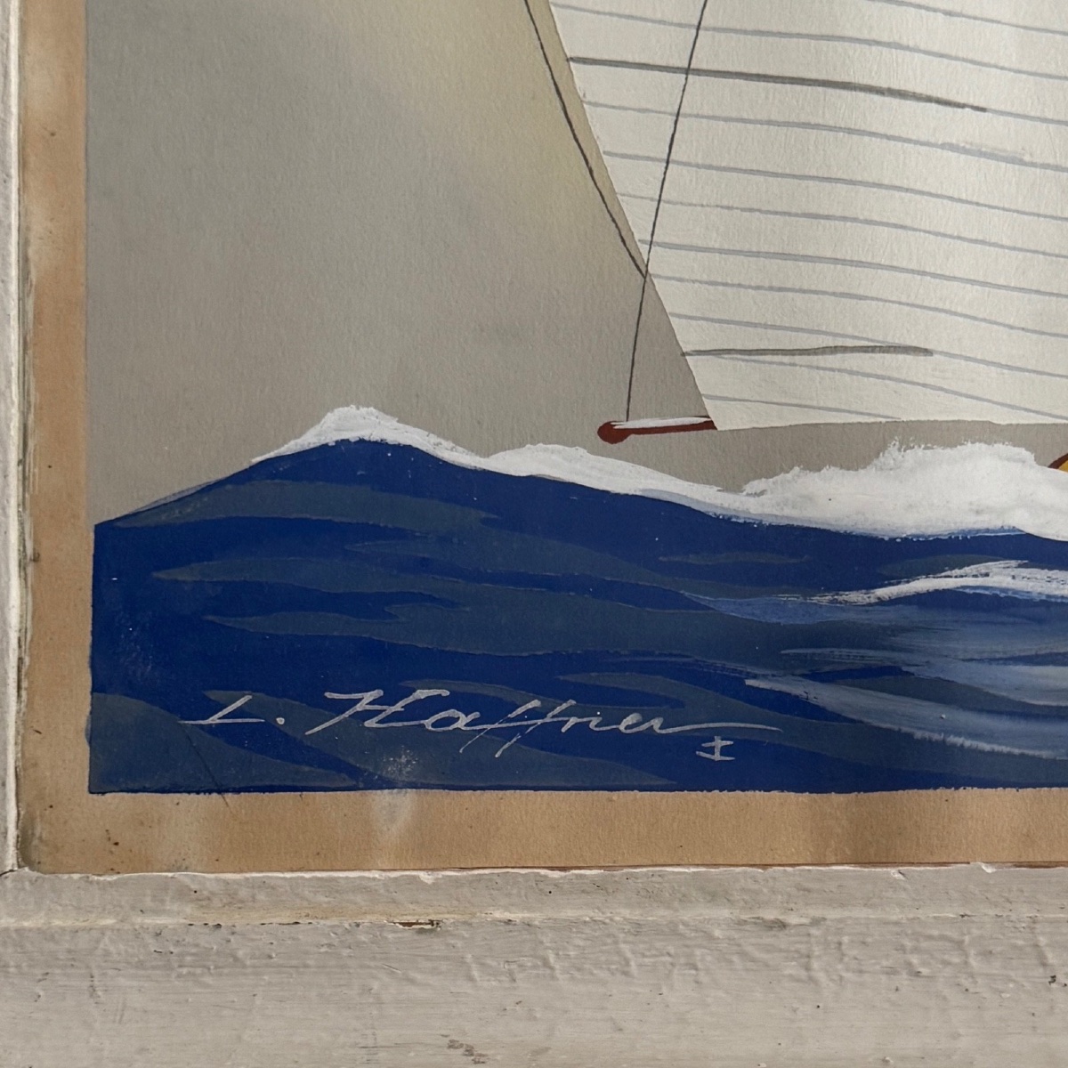 Gouache By Léon Haffner Depicting A 20th-century Regatta -photo-1