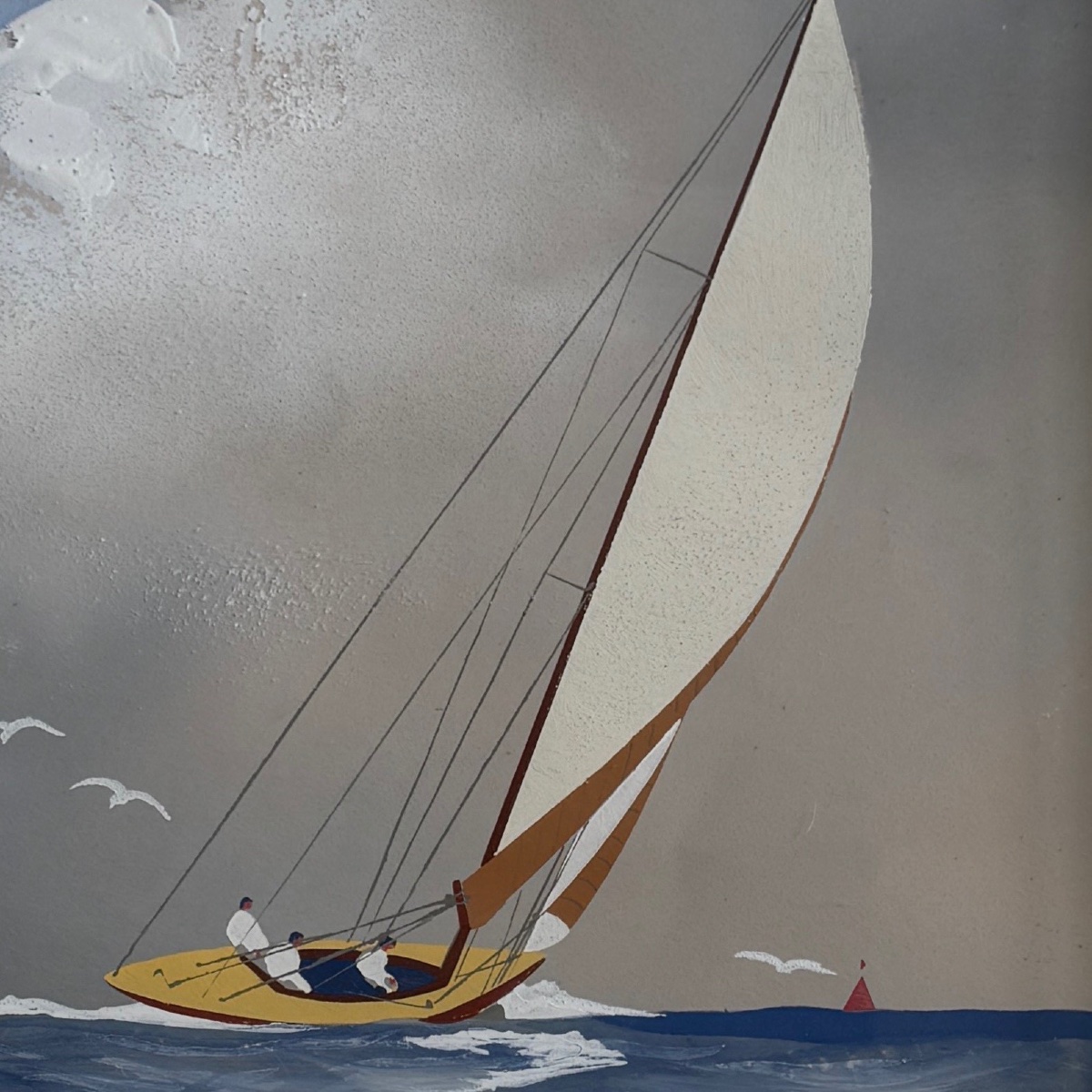 Gouache By Léon Haffner Depicting A 20th-century Regatta -photo-4