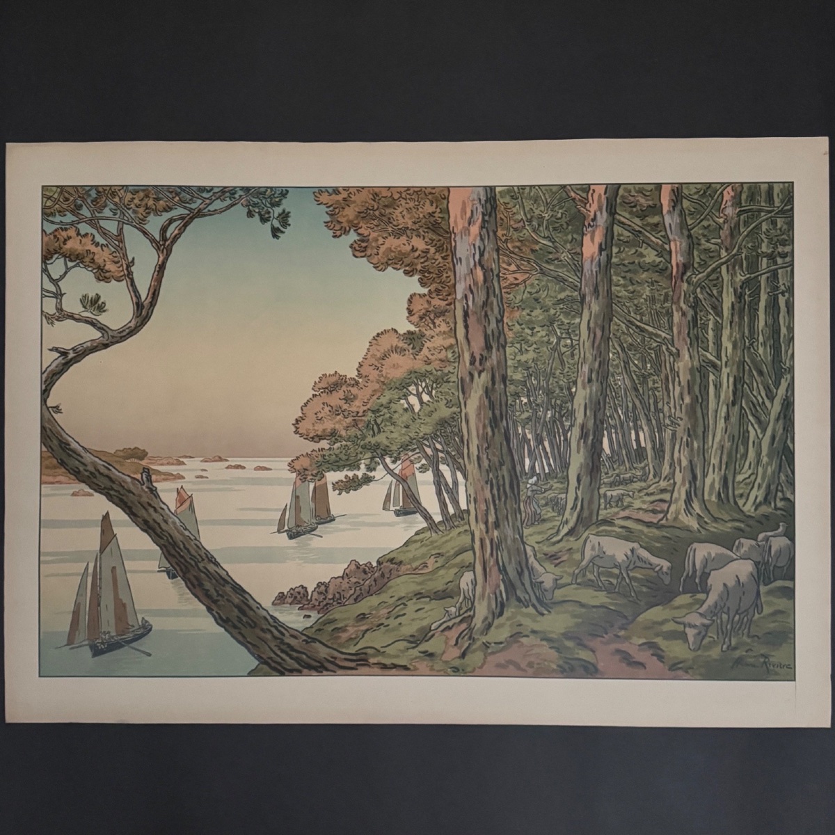 Lithograph By Henri Rivière, *aspects Of Nature*—*summer Evening* -photo-2