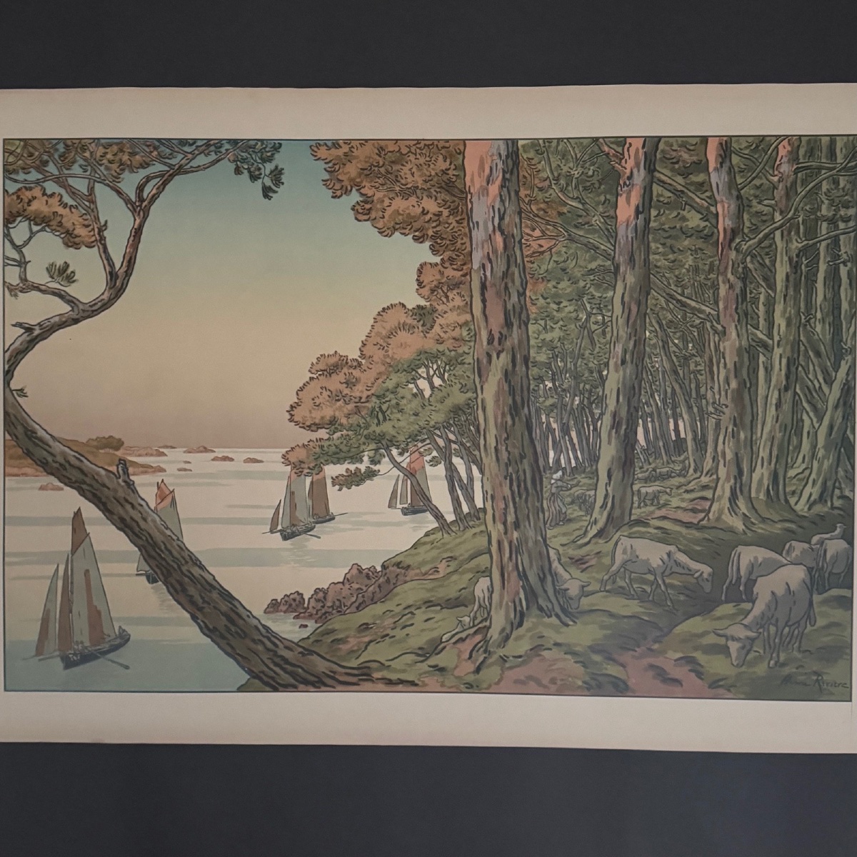 Lithograph By Henri Rivière, *aspects Of Nature*—*summer Evening* -photo-3