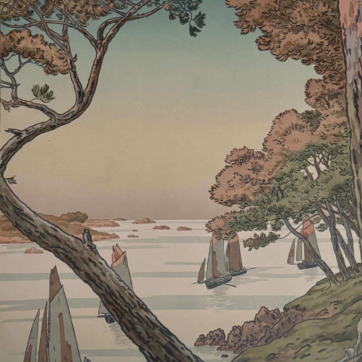 Lithograph By Henri Rivière, *aspects Of Nature*—*summer Evening* -photo-2