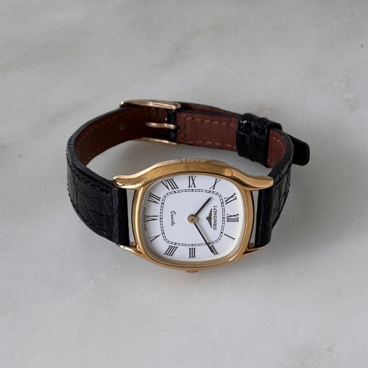 Montre Longines à quartz 1960 état neuf avec étiquette-photo-4