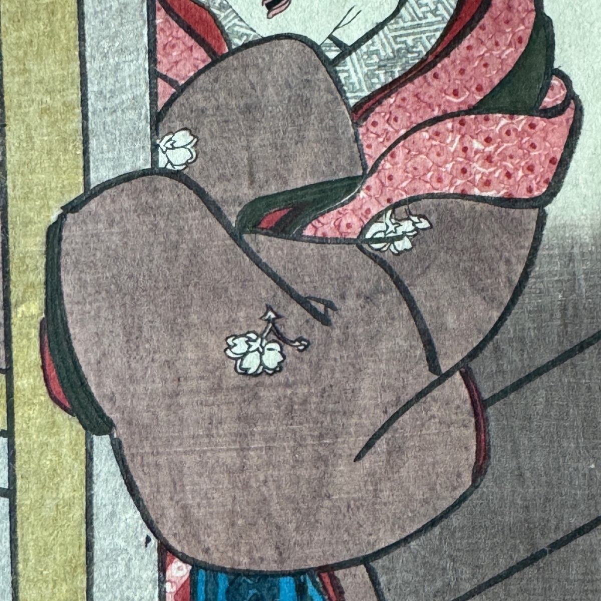 Antique Japanese Print By Toyokuni III Kunisada: Woman In A Kimono -photo-5