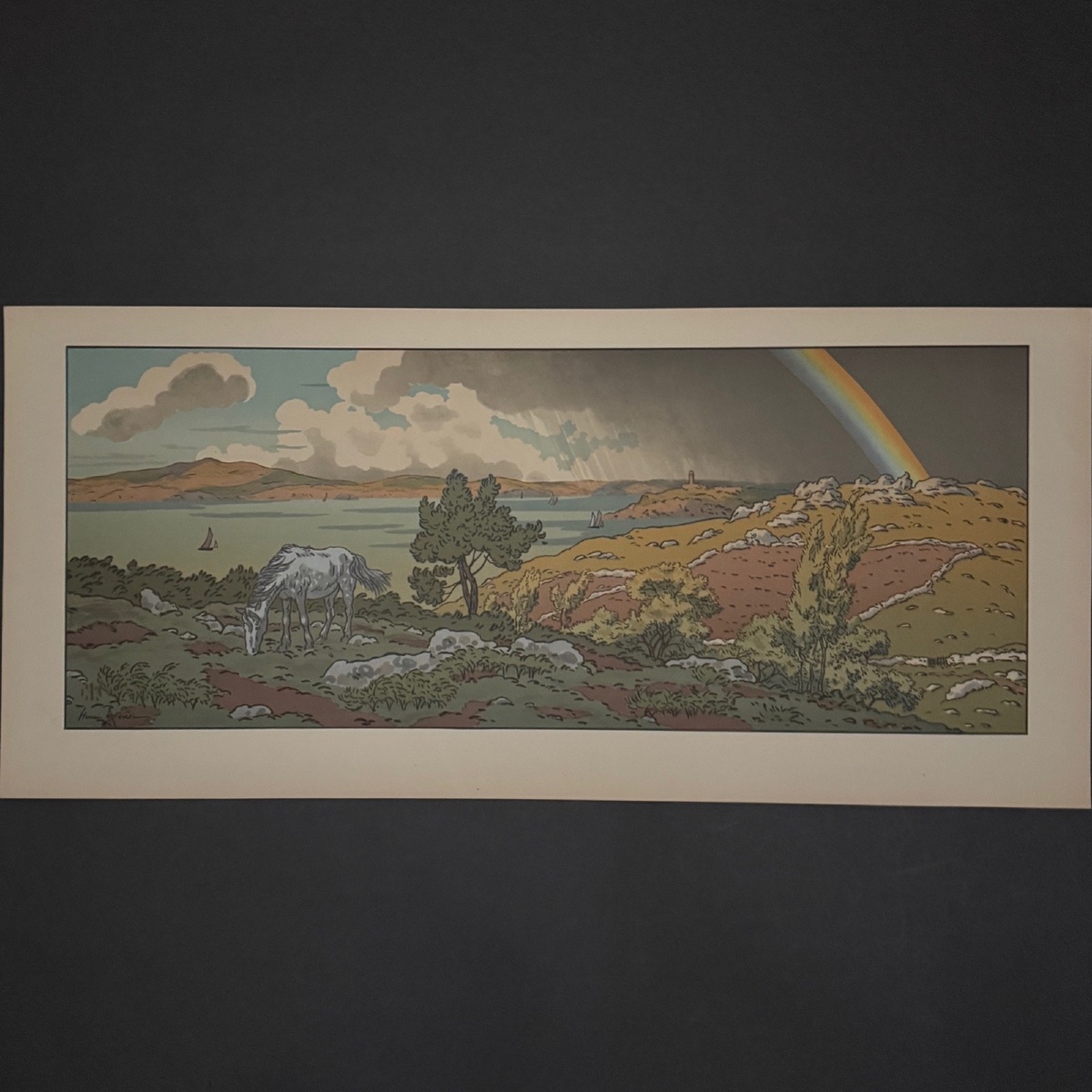 Lithograph By Henri Rivière, *la Féérie Des Heures*—*the Rainbow*-photo-2