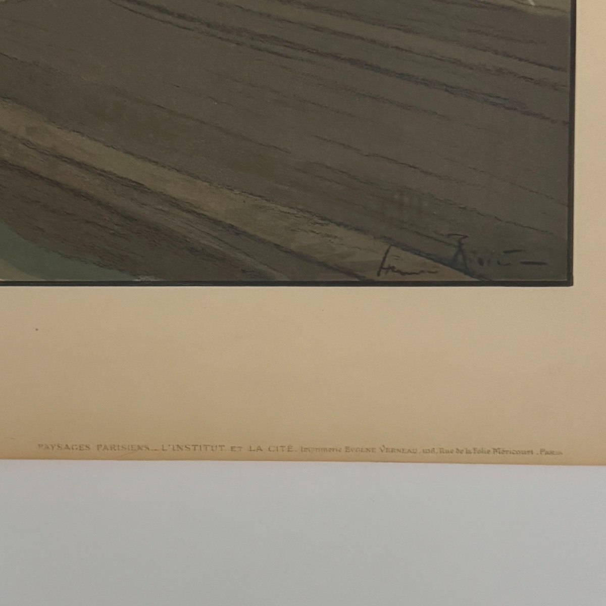 Lithographie par Henri Rivière Paysages Parisiens L'Institut et la Cité -photo-4