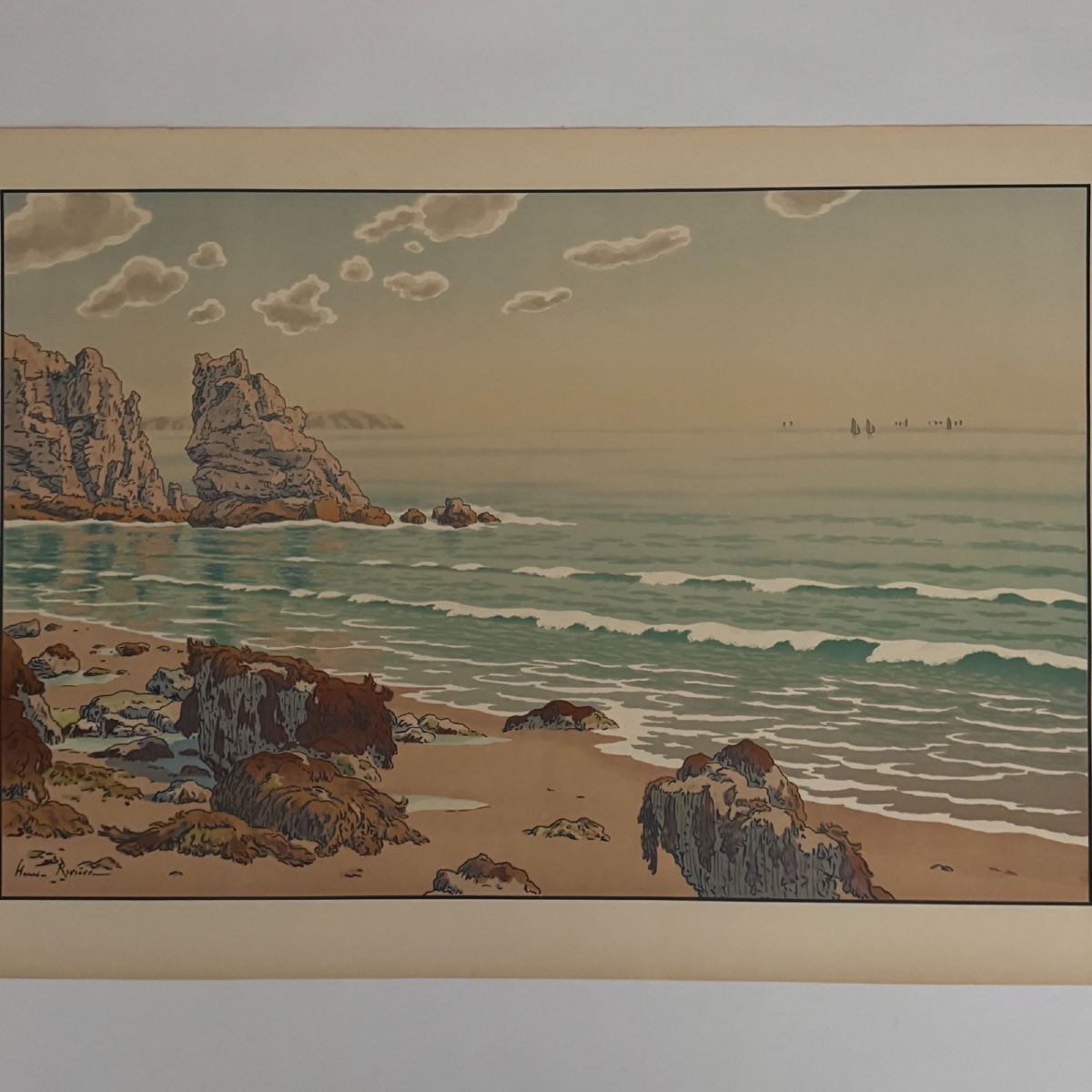 Lithographie par Henri Rivière Les Aspects de la Nature - La Mer -photo-3