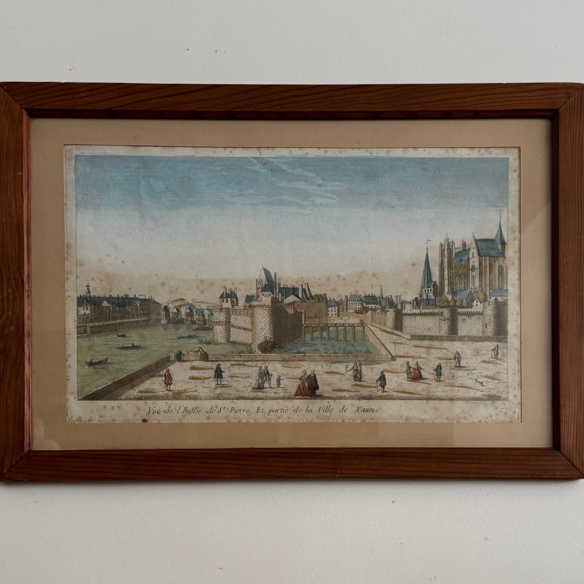 Vue d'optique de l'église de St Pierre et une partie de Nantes XVIIIe -photo-2