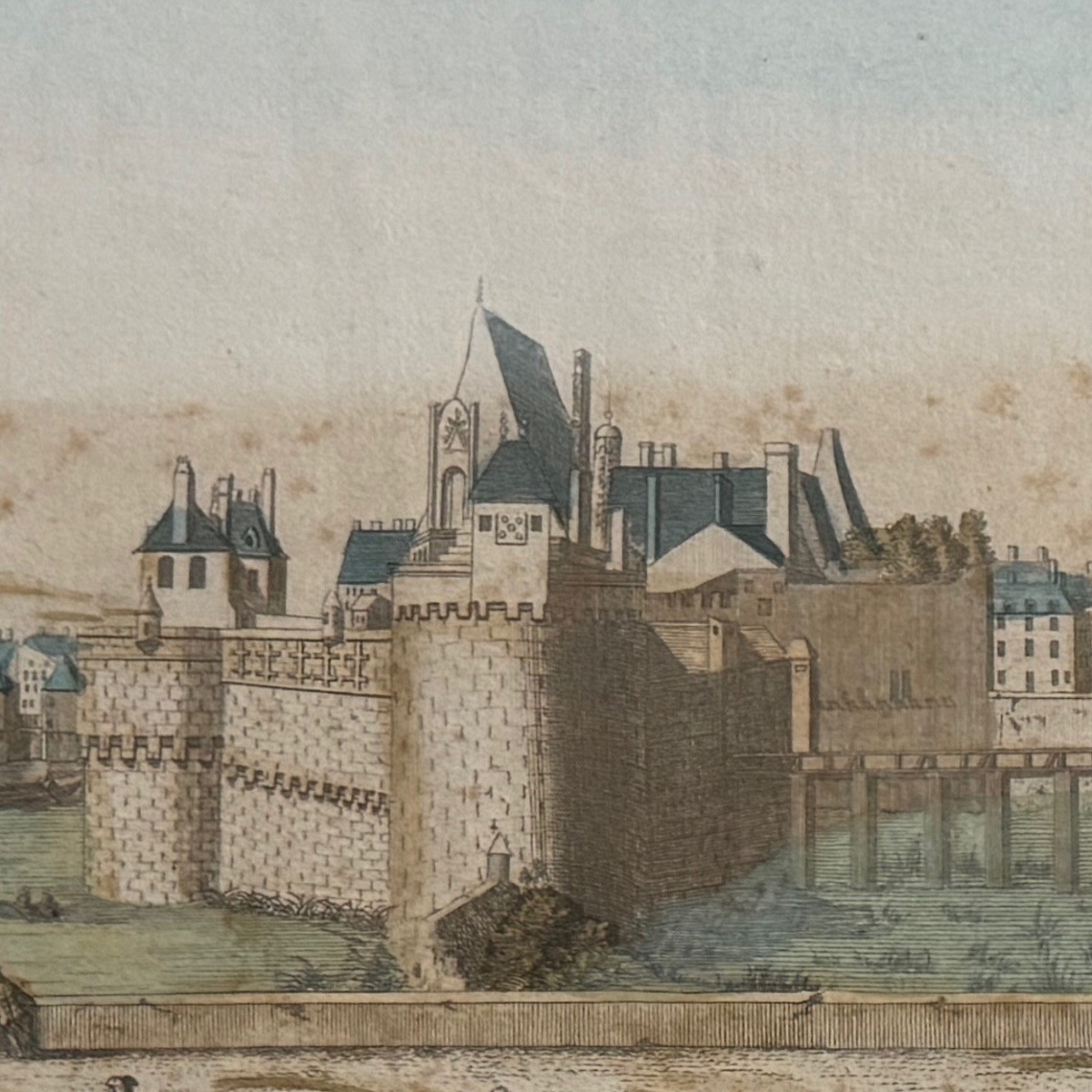 Vue d'optique de l'église de St Pierre et une partie de Nantes XVIIIe -photo-1