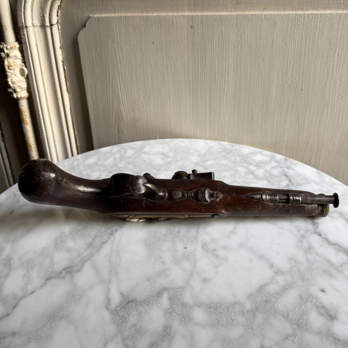Pistolet d'officier de marine fin XVIIIe début XIXe-photo-3
