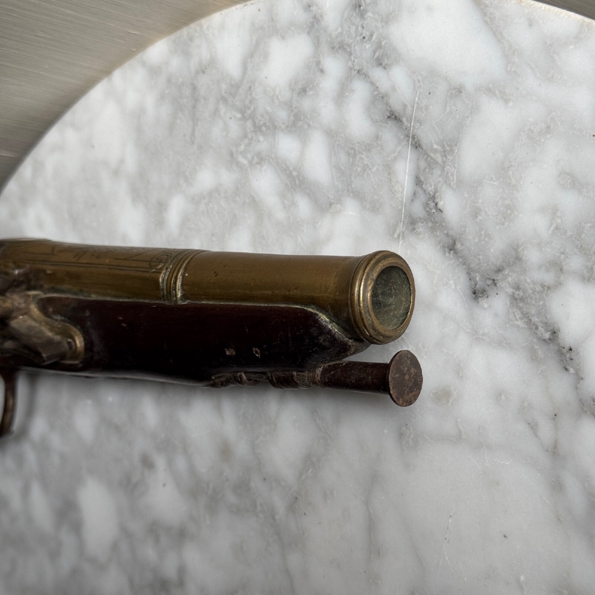 Pistolet d'officier de marine fin XVIIIe début XIXe-photo-4