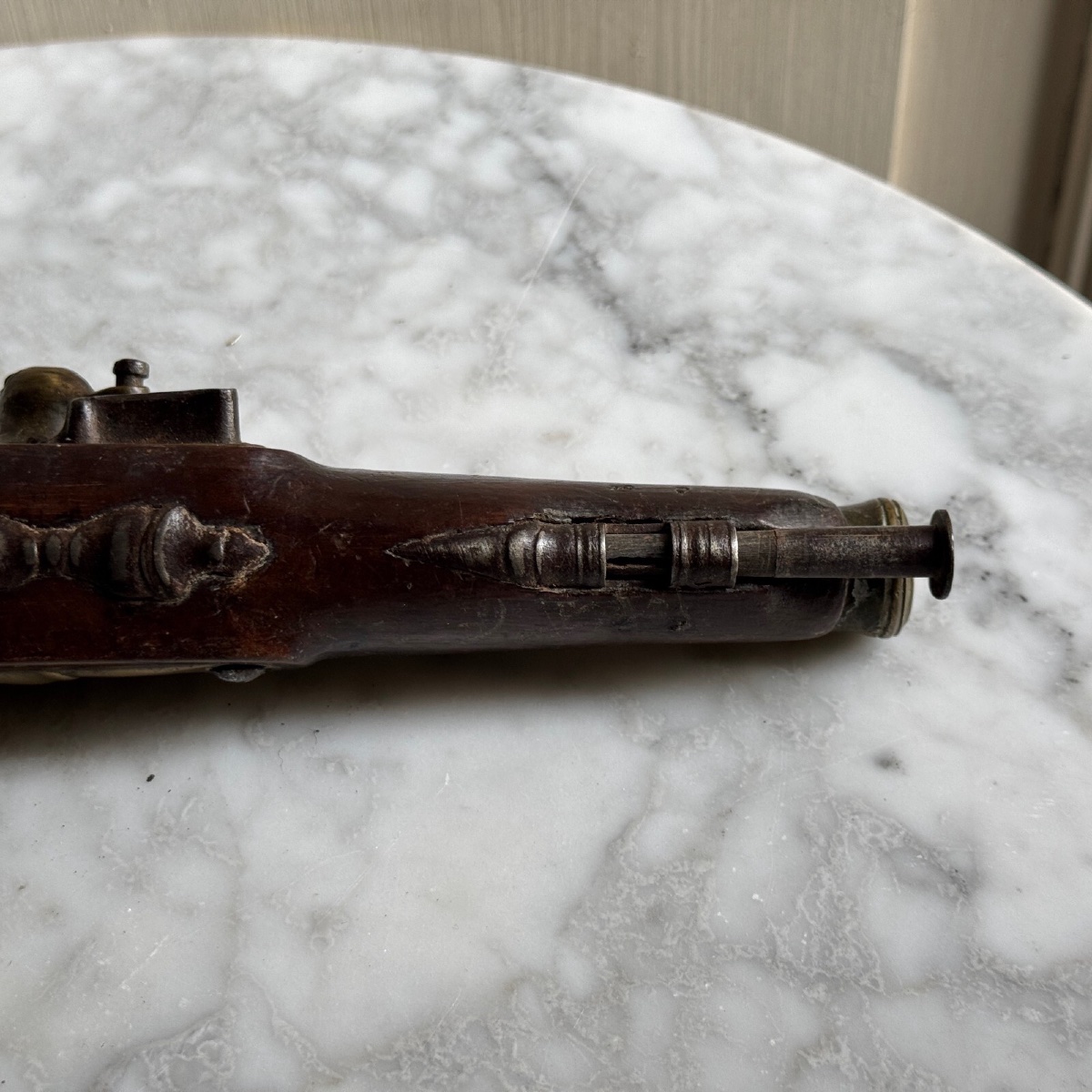 Pistolet d'officier de marine fin XVIIIe début XIXe-photo-5