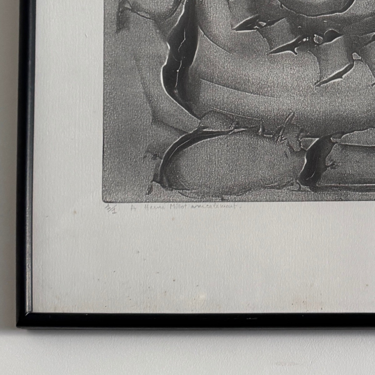 Calorigraphy By Jean-louis Vetter, Abstract Work, Countersigned, 20th Century -photo-2