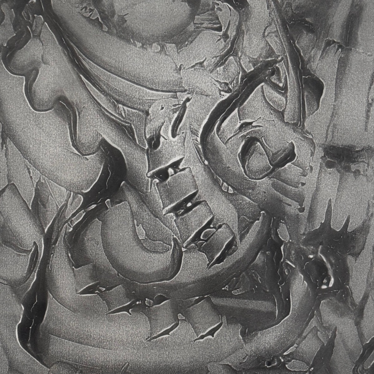 Calorigraphy By Jean-louis Vetter, Abstract Work, Countersigned, 20th Century -photo-3
