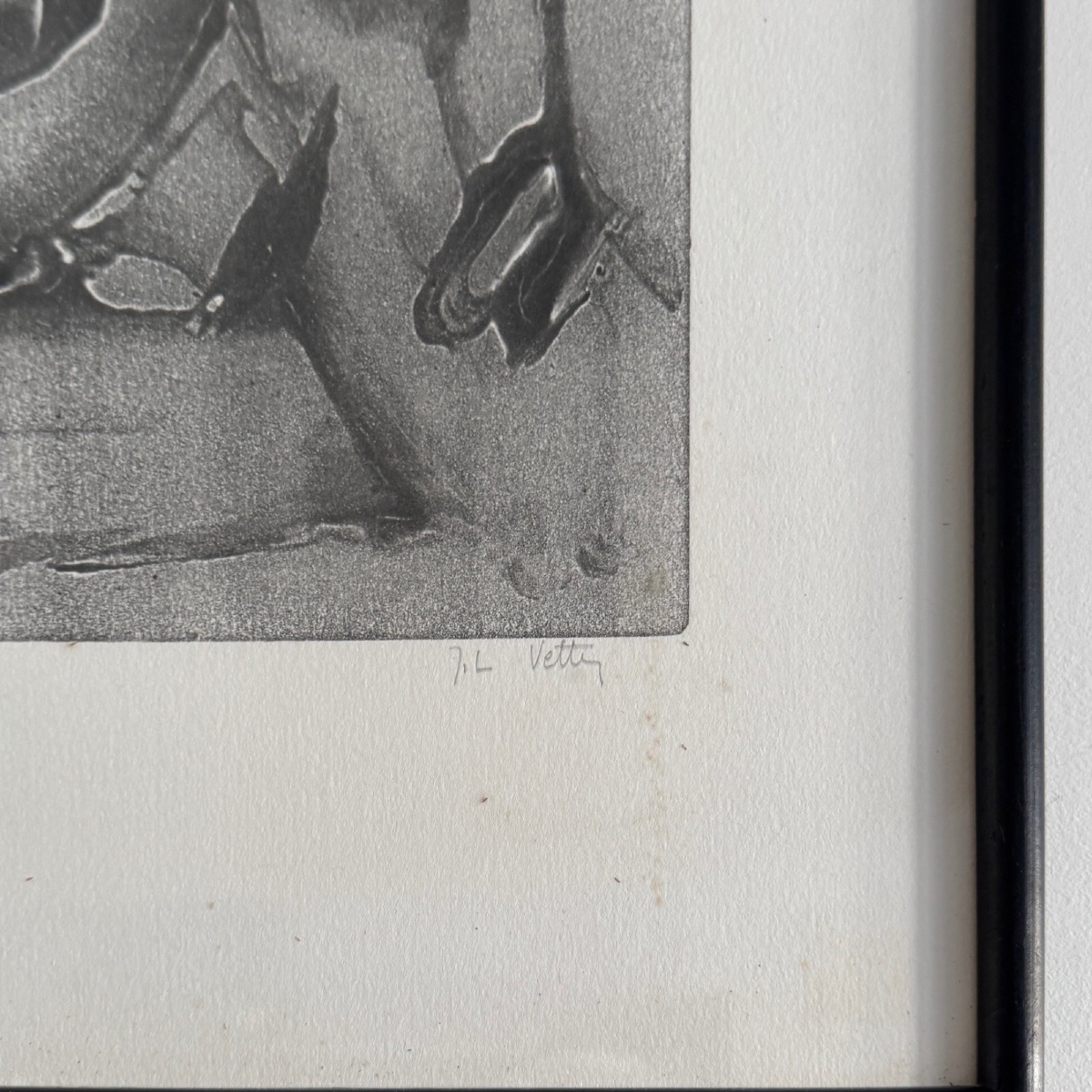 Calorigraphy By Jean-louis Vetter, Abstract Work, Countersigned, 20th Century -photo-4