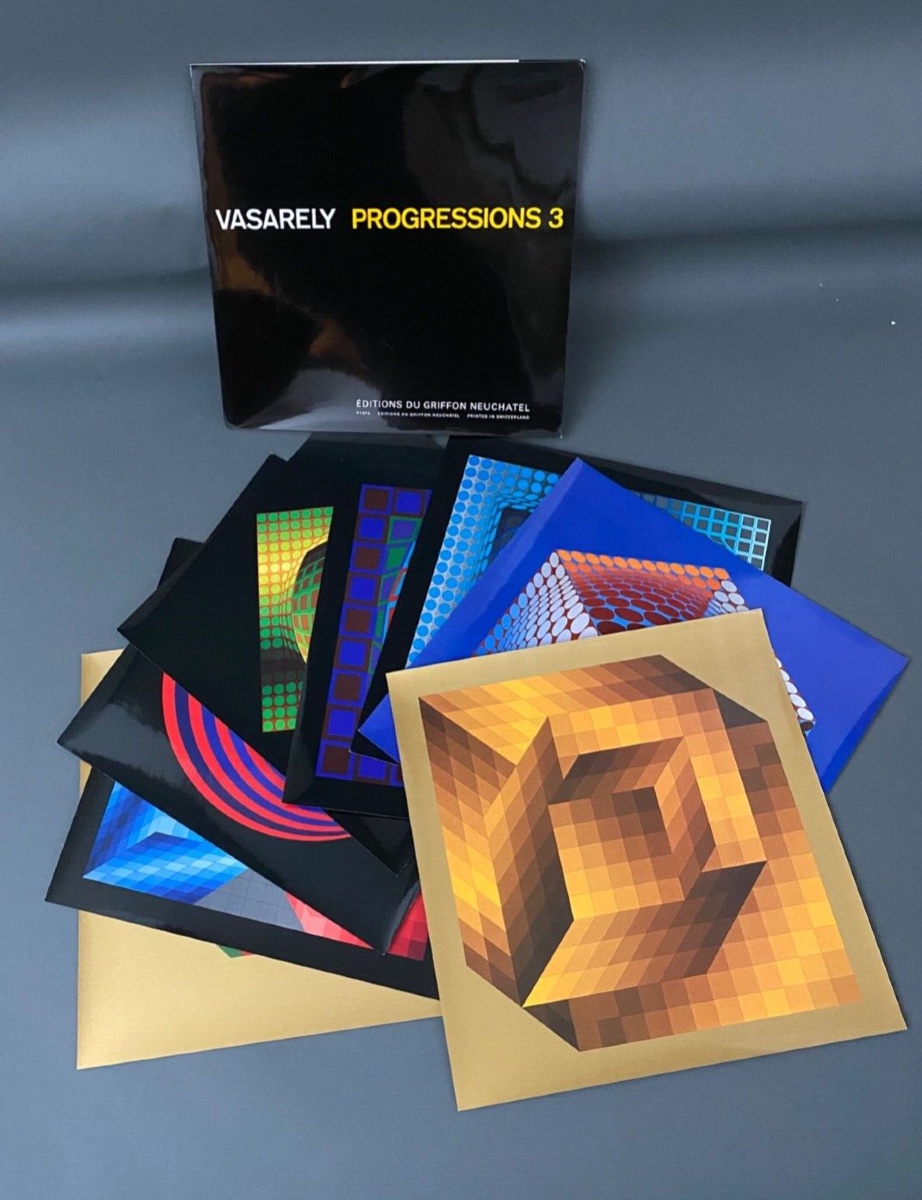 Vasarely Portfolio: Progressions, 3 Editions Du Griffon, Neuchâtel