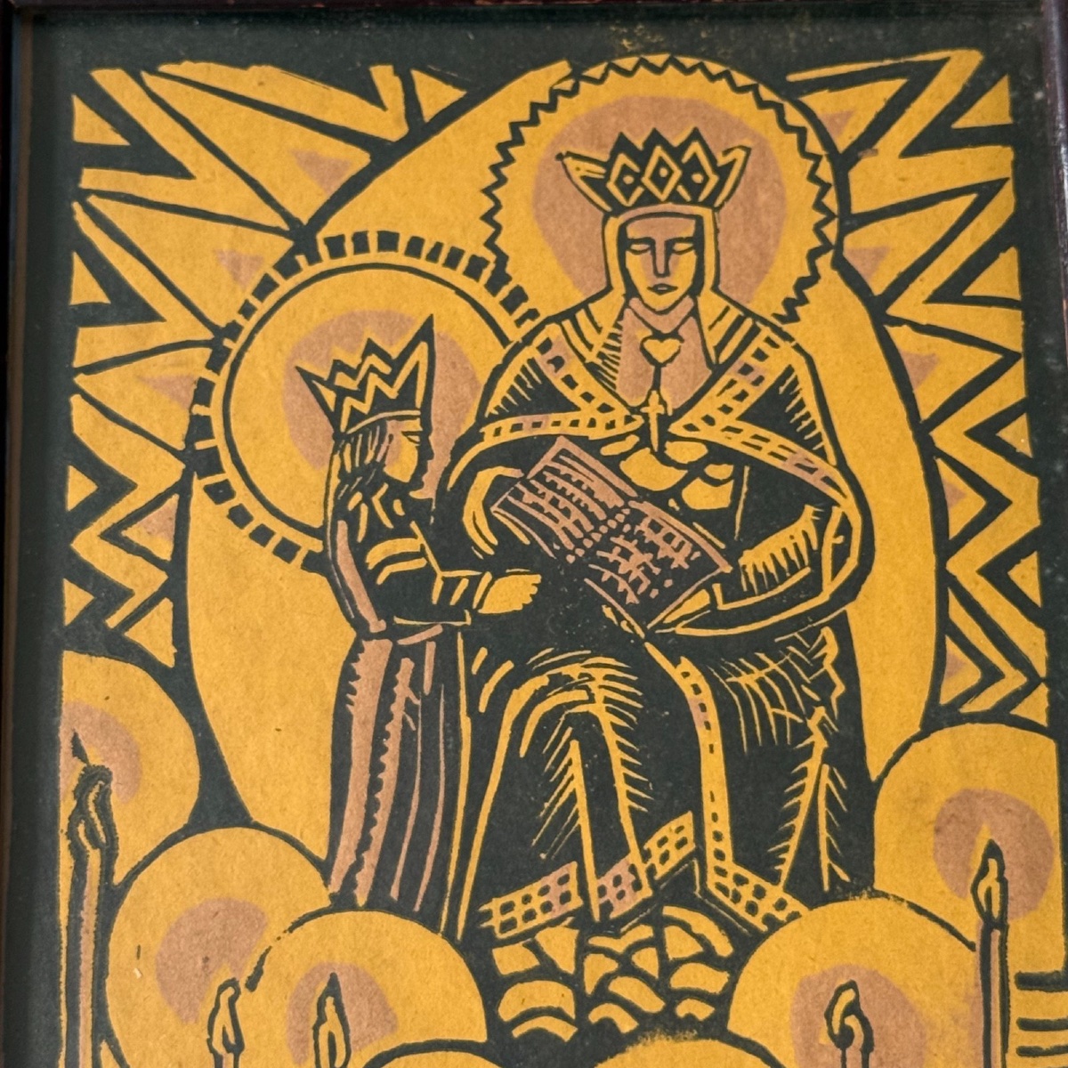 Suzanne Creston Santez Anna, 1928, Woodcut, Seiz Breur, Brittany -photo-2