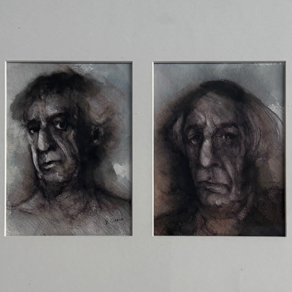 Two Drawings Of Men By Francis Giraud-photo-3