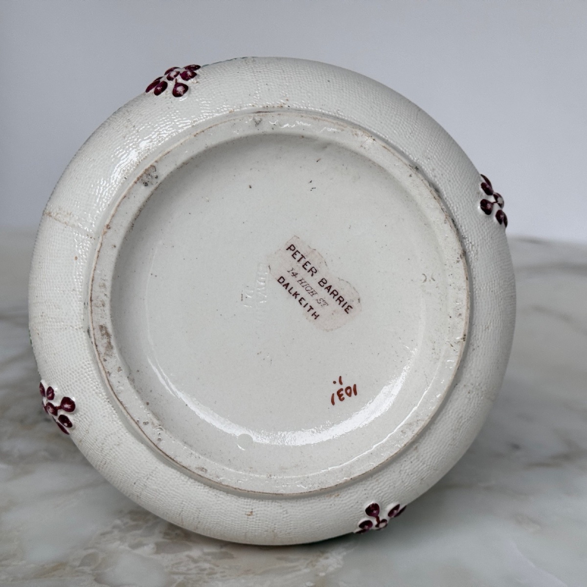 Jug Decorated With Applied Vine Leaves, 19th Century, Marked "edwards" -photo-7