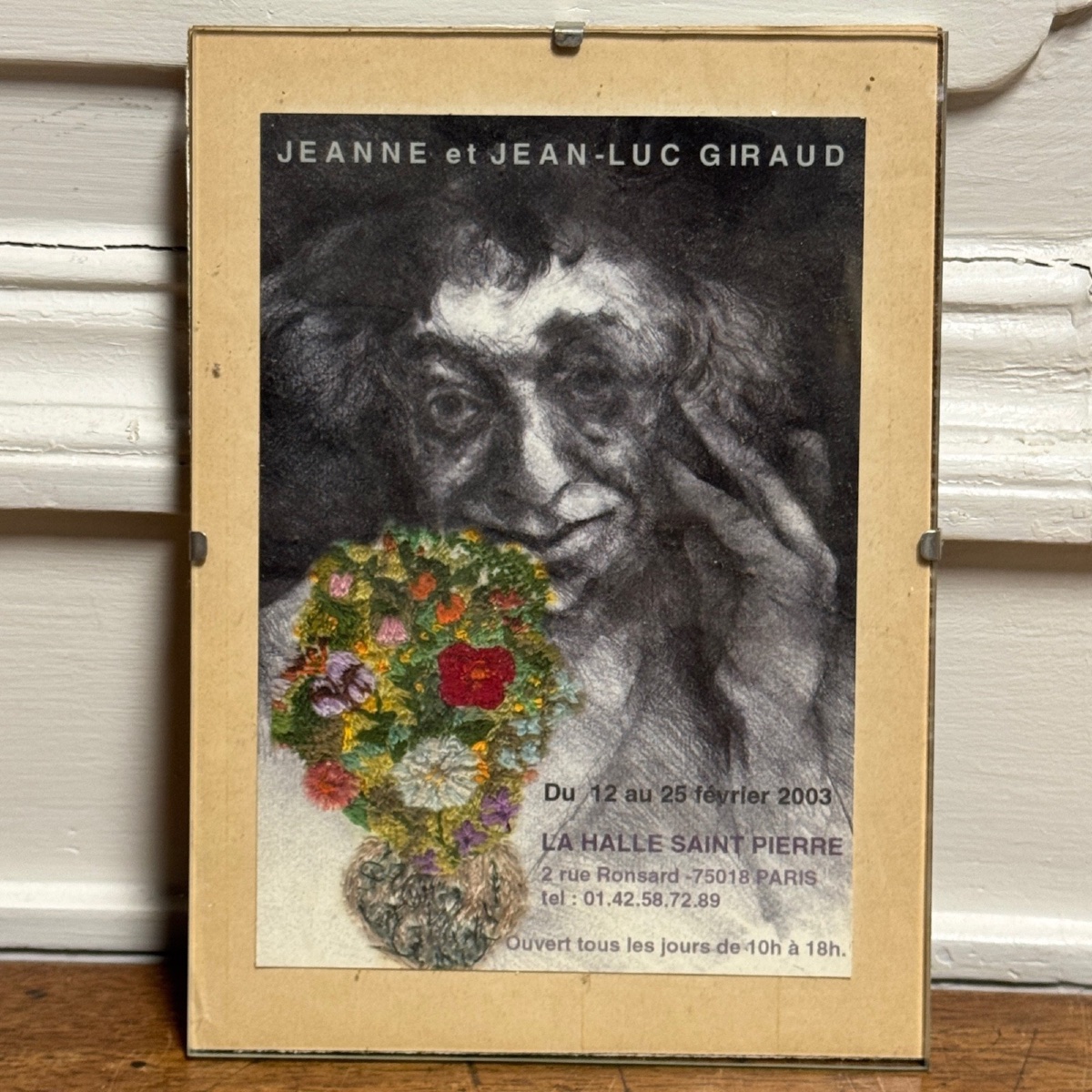 Affiche sur carton d'exposition Jeanne et Jean-Luc Giraud La Halle -photo-2