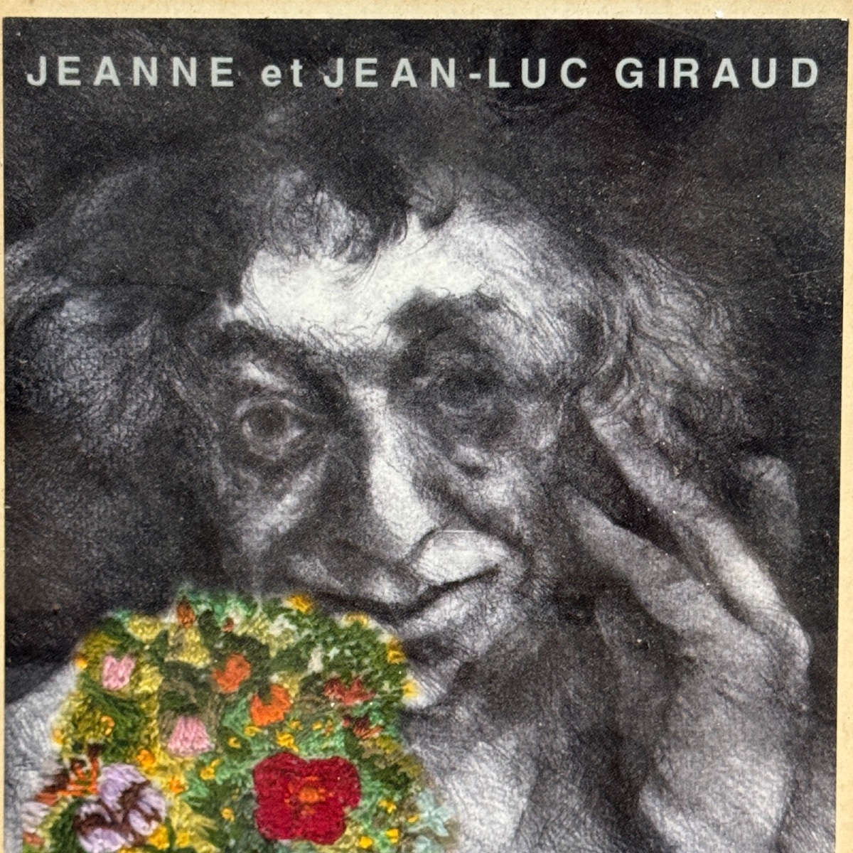 Affiche sur carton d'exposition Jeanne et Jean-Luc Giraud La Halle -photo-3
