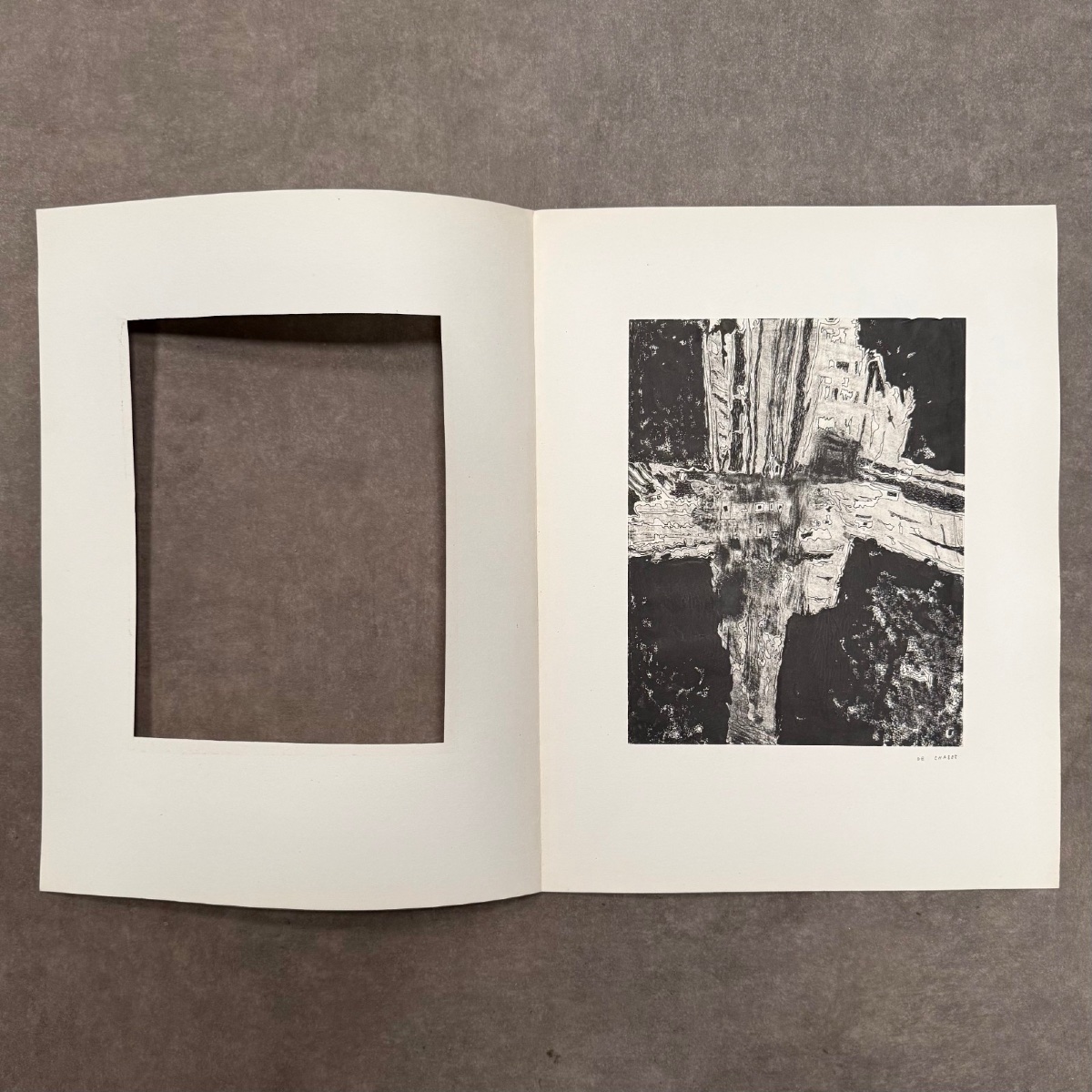 Dessin composition moderne 1970 par François de Chabot-photo-2