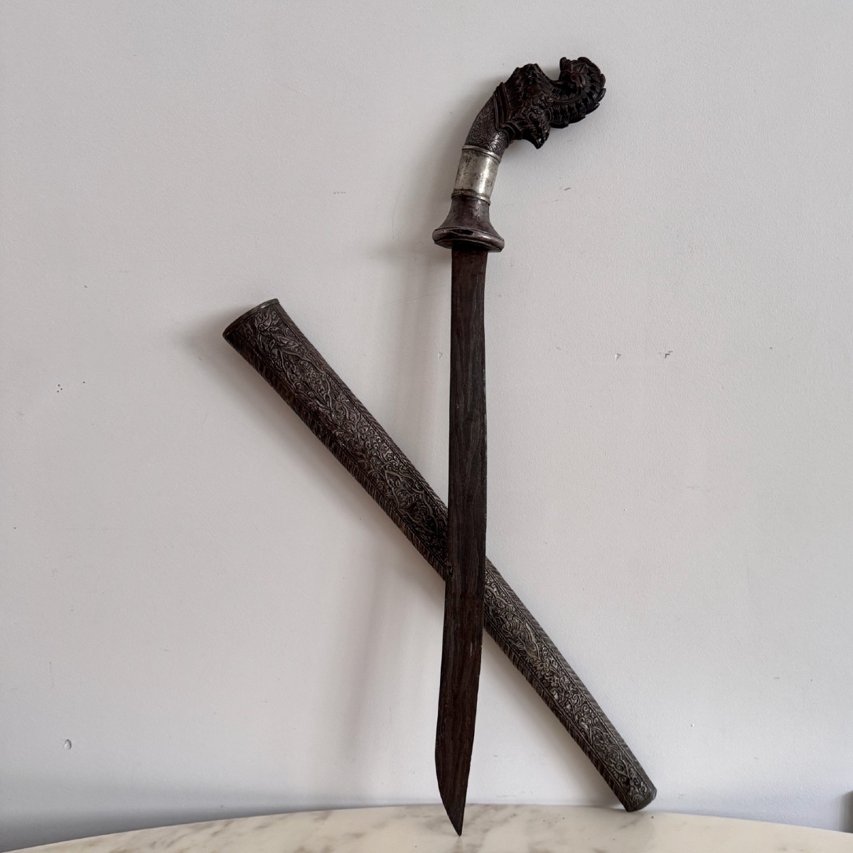 Traditional Indonesian Kriss From The Early 20th Century With A Zoomorphic Hilt-photo-5