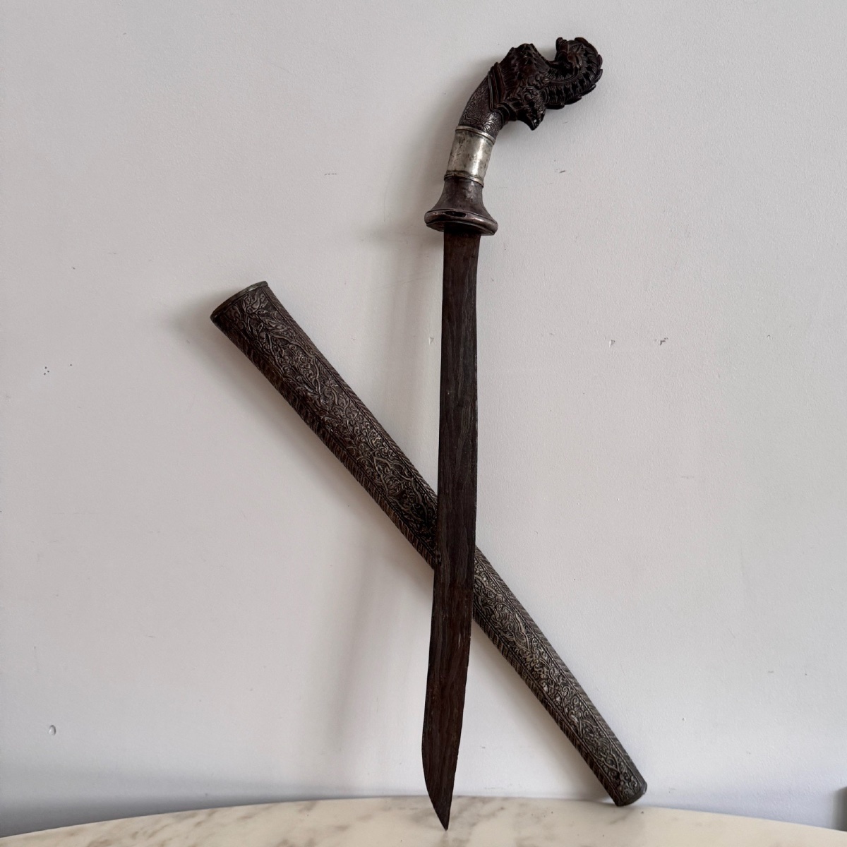 Traditional Indonesian Kriss From The Early 20th Century With A Zoomorphic Hilt-photo-6