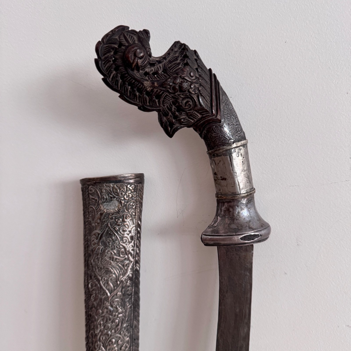 Traditional Indonesian Kriss From The Early 20th Century With A Zoomorphic Hilt