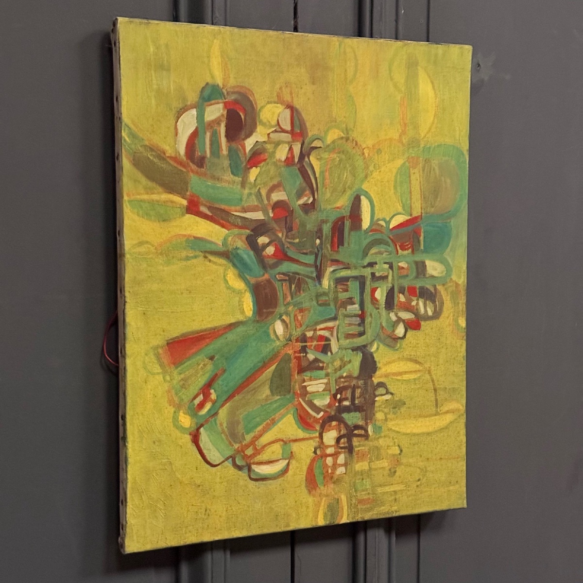 Oil On Canvas, Modern Composition By François De Chabot, 1960–70 -photo-3