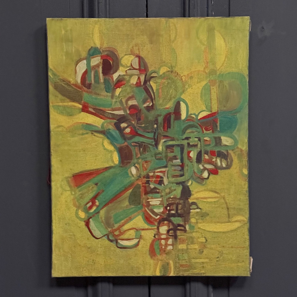 Oil On Canvas, Modern Composition By François De Chabot, 1960–70 