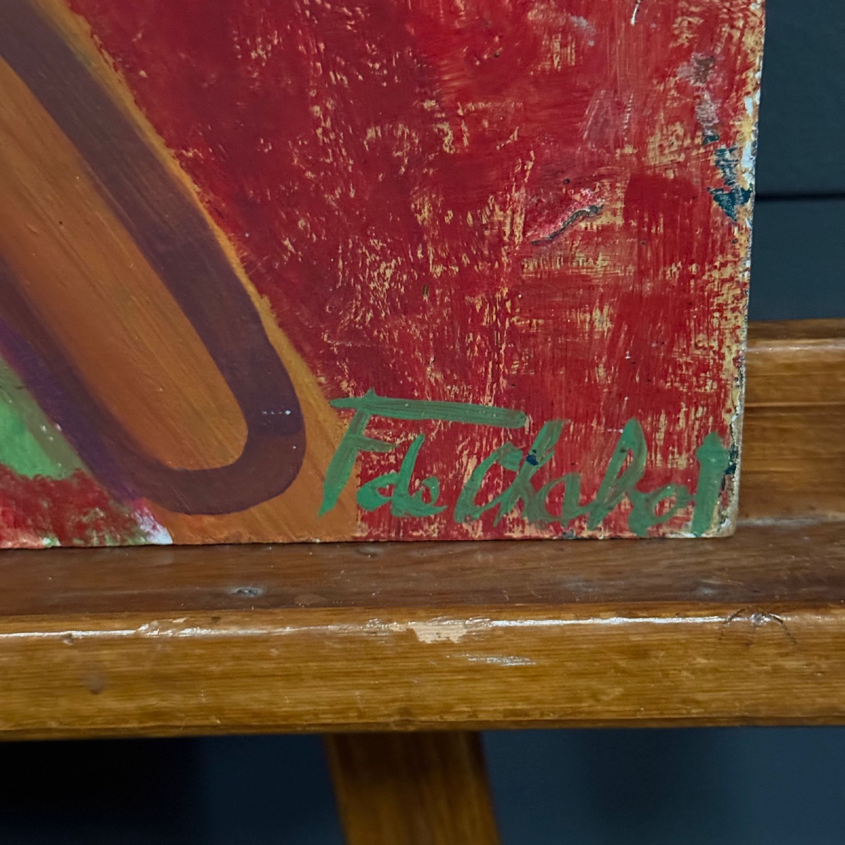 Oil On Panel, Modern Composition By François De Chabot, 1960–70-photo-3