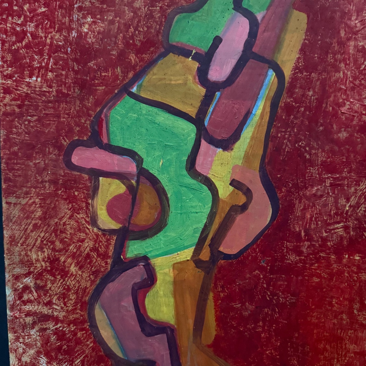 Oil On Panel, Modern Composition By François De Chabot, 1960–70-photo-4