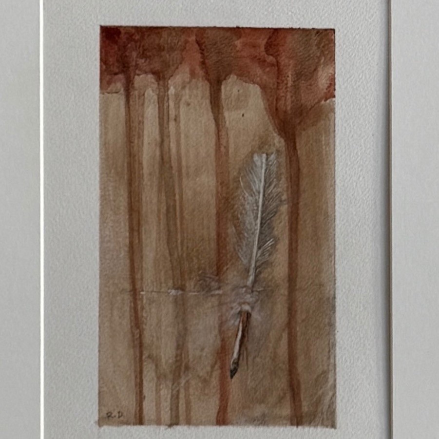 Suite de 6 dessins aquarelles surréalistes par Roland Deville XXe-photo-4
