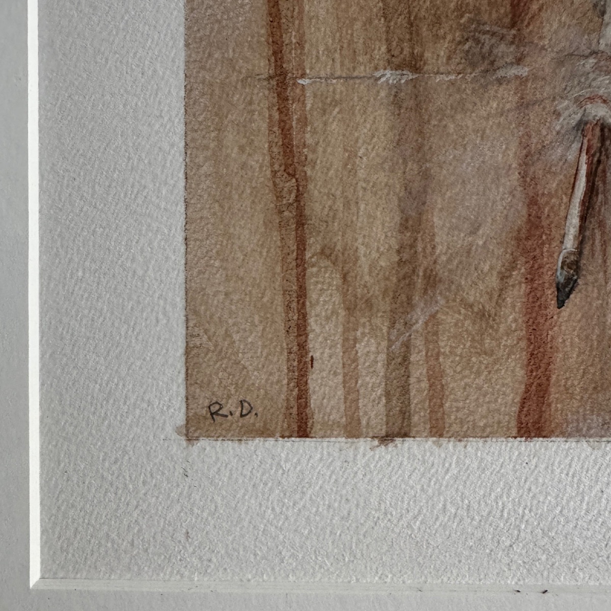Suite de 6 dessins aquarelles surréalistes par Roland Deville XXe-photo-6
