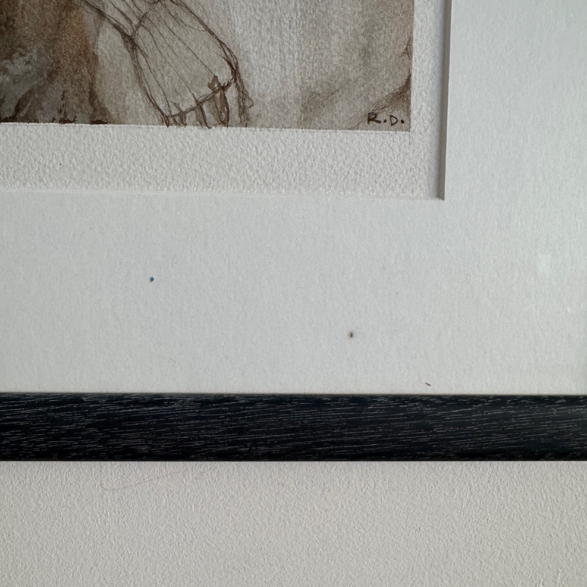 Suite de 6 dessins aquarelles surréalistes par Roland Deville XXe-photo-7