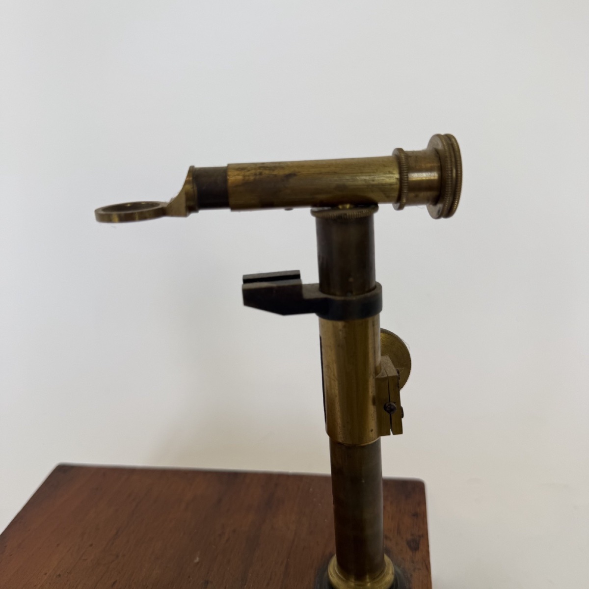 Antique Brass Microscope In A Mahogany Case, 19th Century, Mx123-photo-2