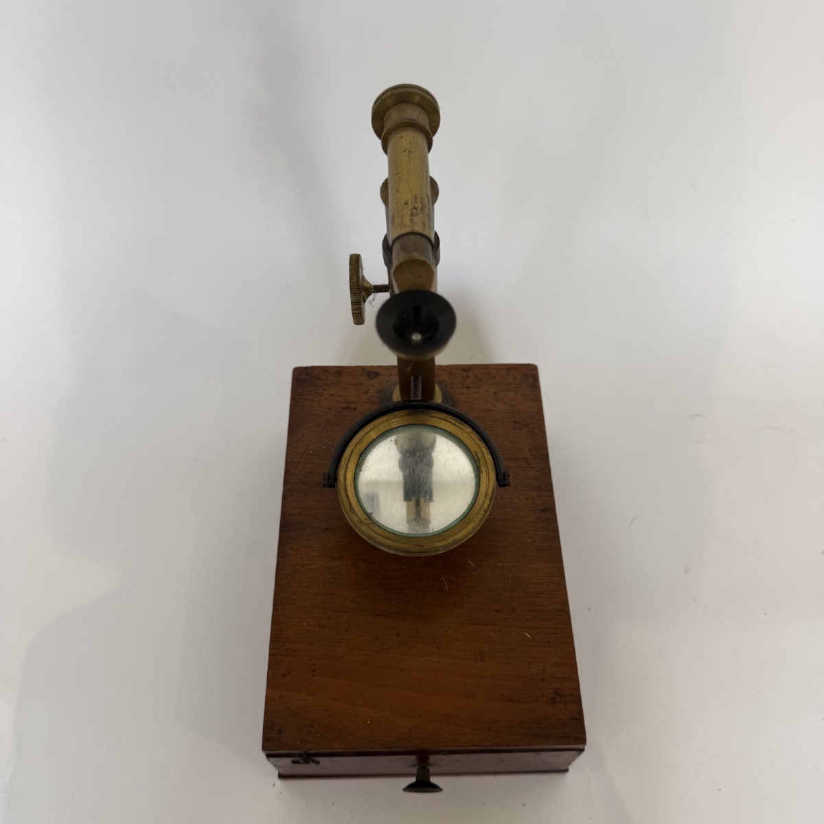 Antique Brass Microscope In A Mahogany Case, 19th Century, Mx123-photo-4