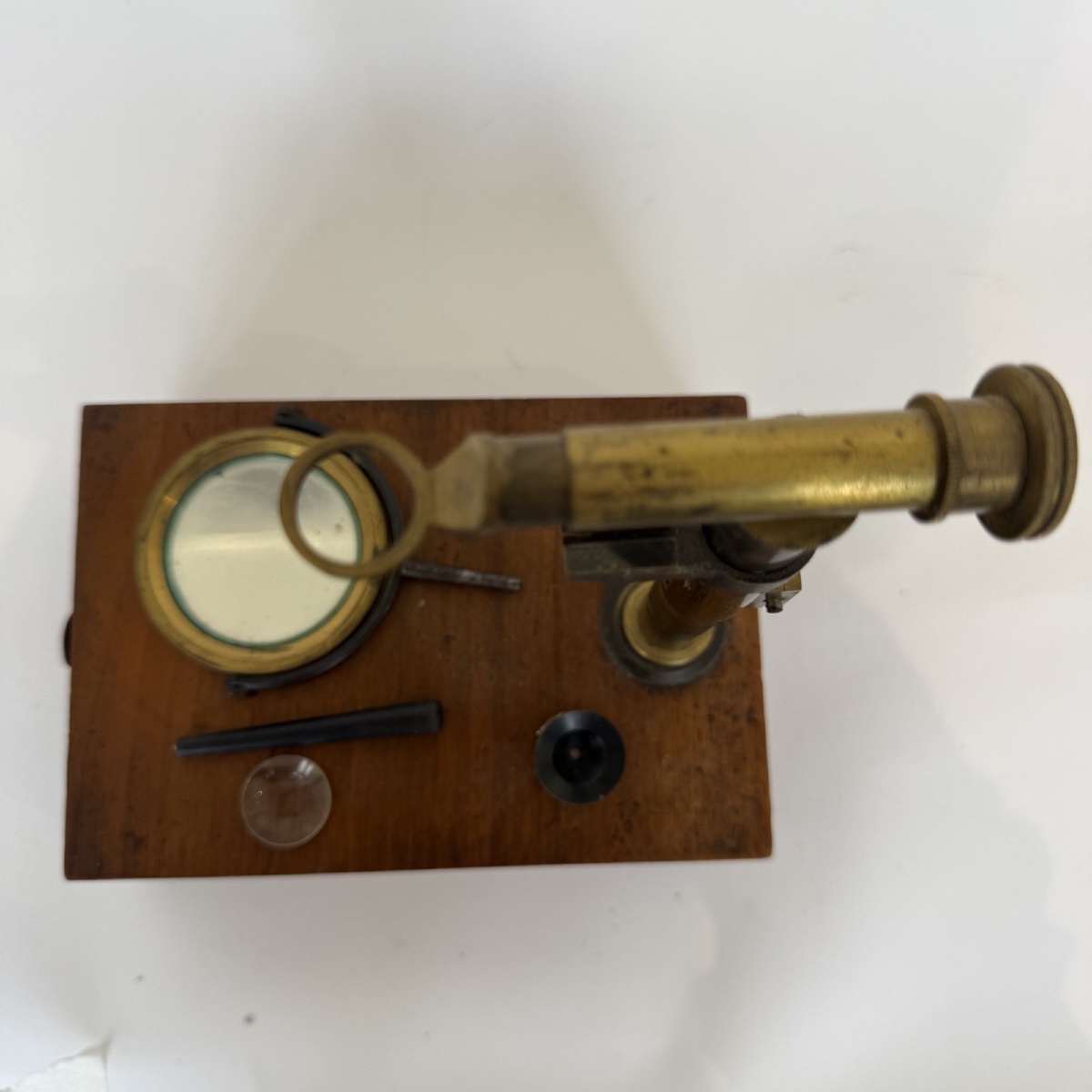 Antique Brass Microscope In A Mahogany Case, 19th Century, Mx123-photo-5