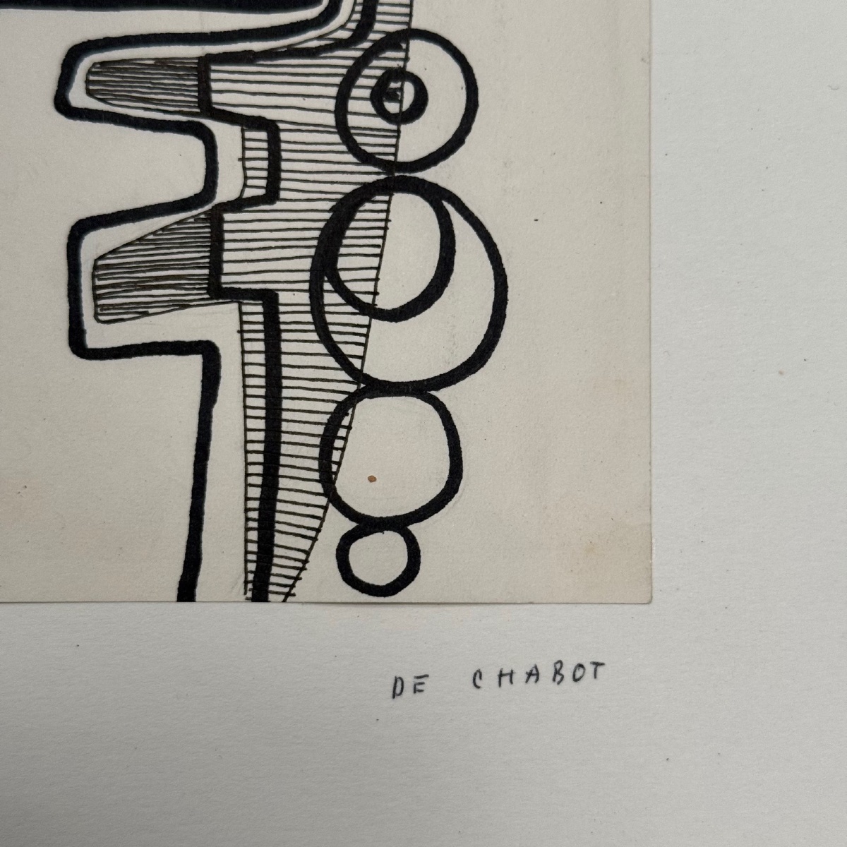 Modern Composition Drawing By François De Chabot, 1960–70-photo-2