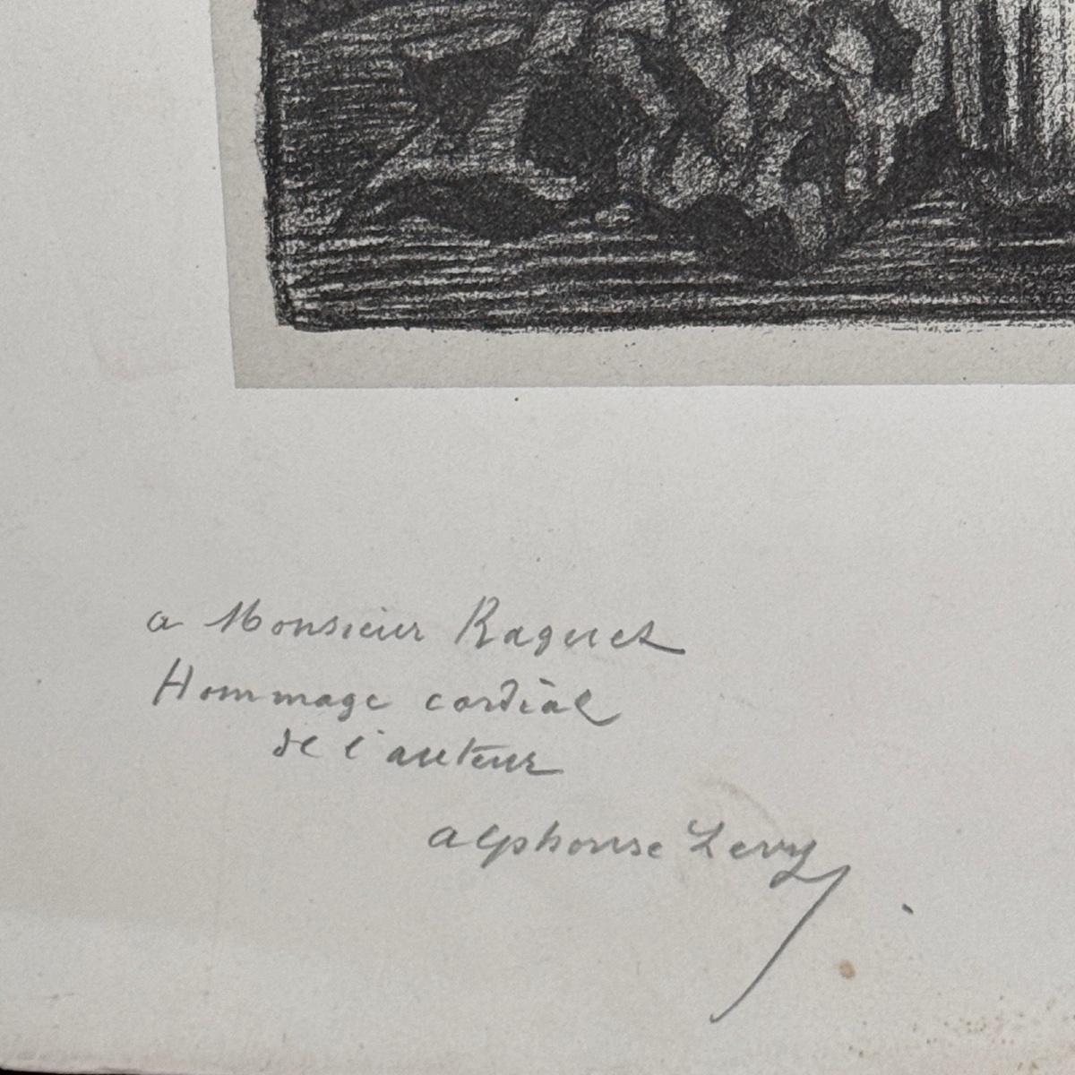 Engraving Titled *the Hebrew Lesson* By Alphonse Lévy-photo-4