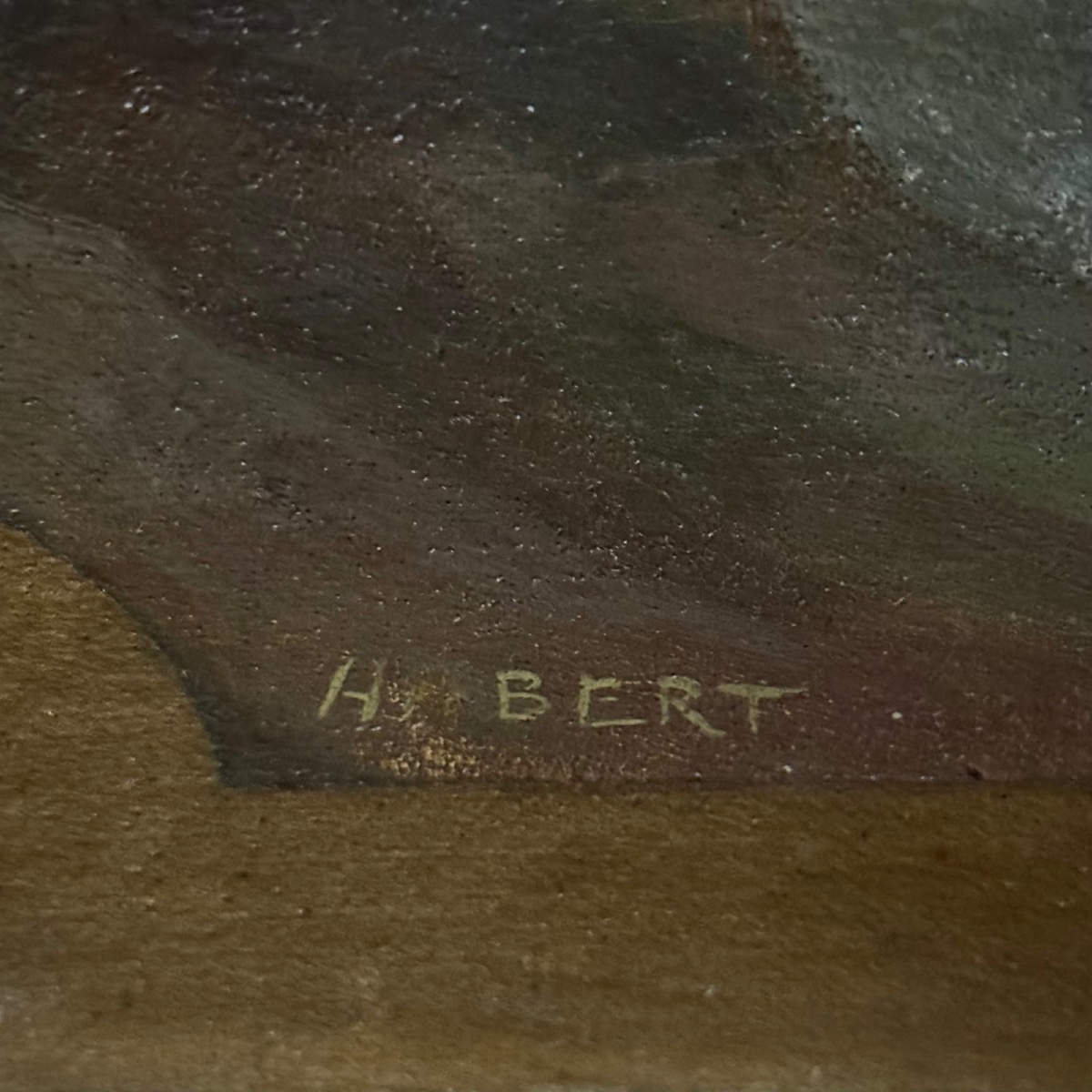 Huile sur toile par H. Bert nature morte bouquet de fleurs fin XIXe -photo-2