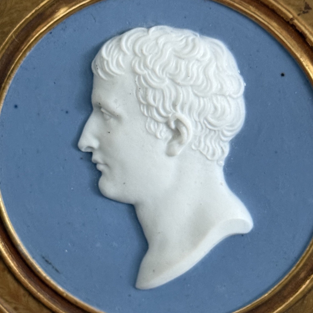 Napoleon I Bust Medallion, Made Of Biscuit Porcelain, Imperial Porcelain Manufactory Of Sèvres-photo-2
