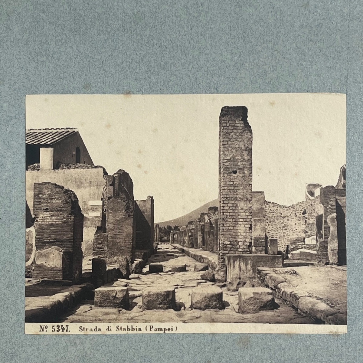 Albumen Prints Mounted On Cardboard Depicting Views Of Pompeii From The 19th Century-photo-1