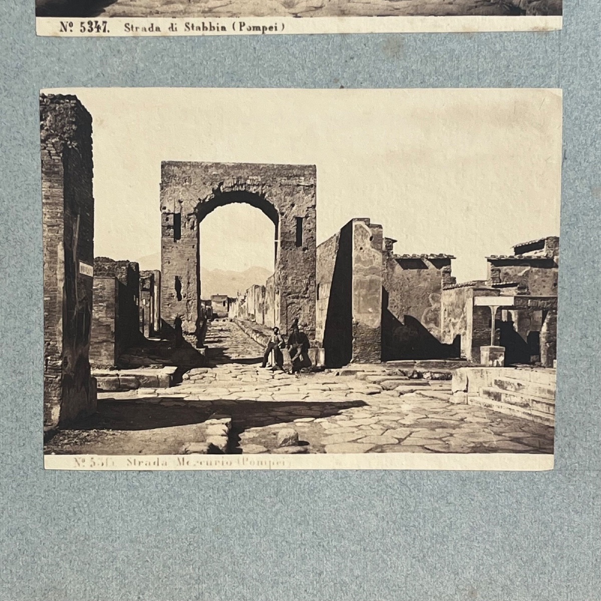 Albumen Prints Mounted On Cardboard Depicting Views Of Pompeii From The 19th Century-photo-2