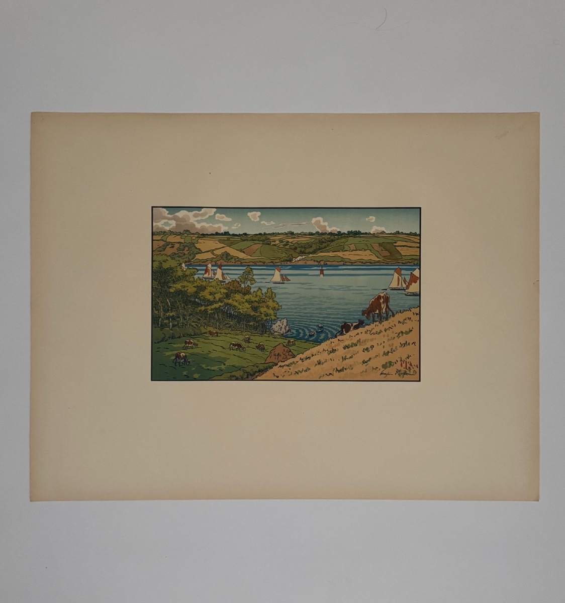 Lithograph By Henri Rivière Le Trieux In Kermarie