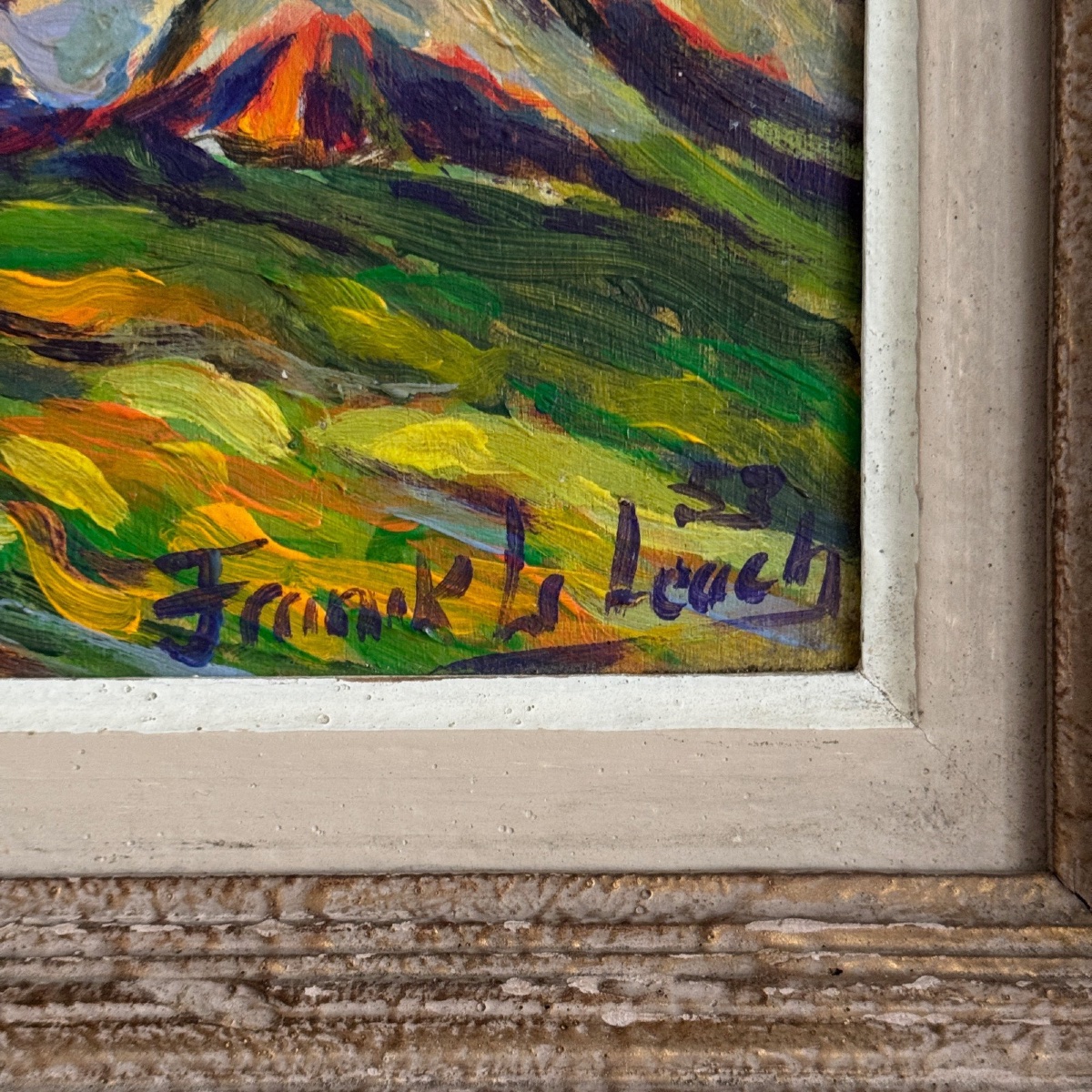 Oil On Canvas, *gulf Of Morbihan* By Franck Le Leach, 1953 -photo-2